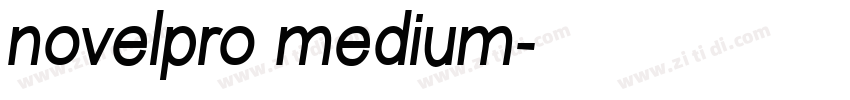 novelpro medium字体转换